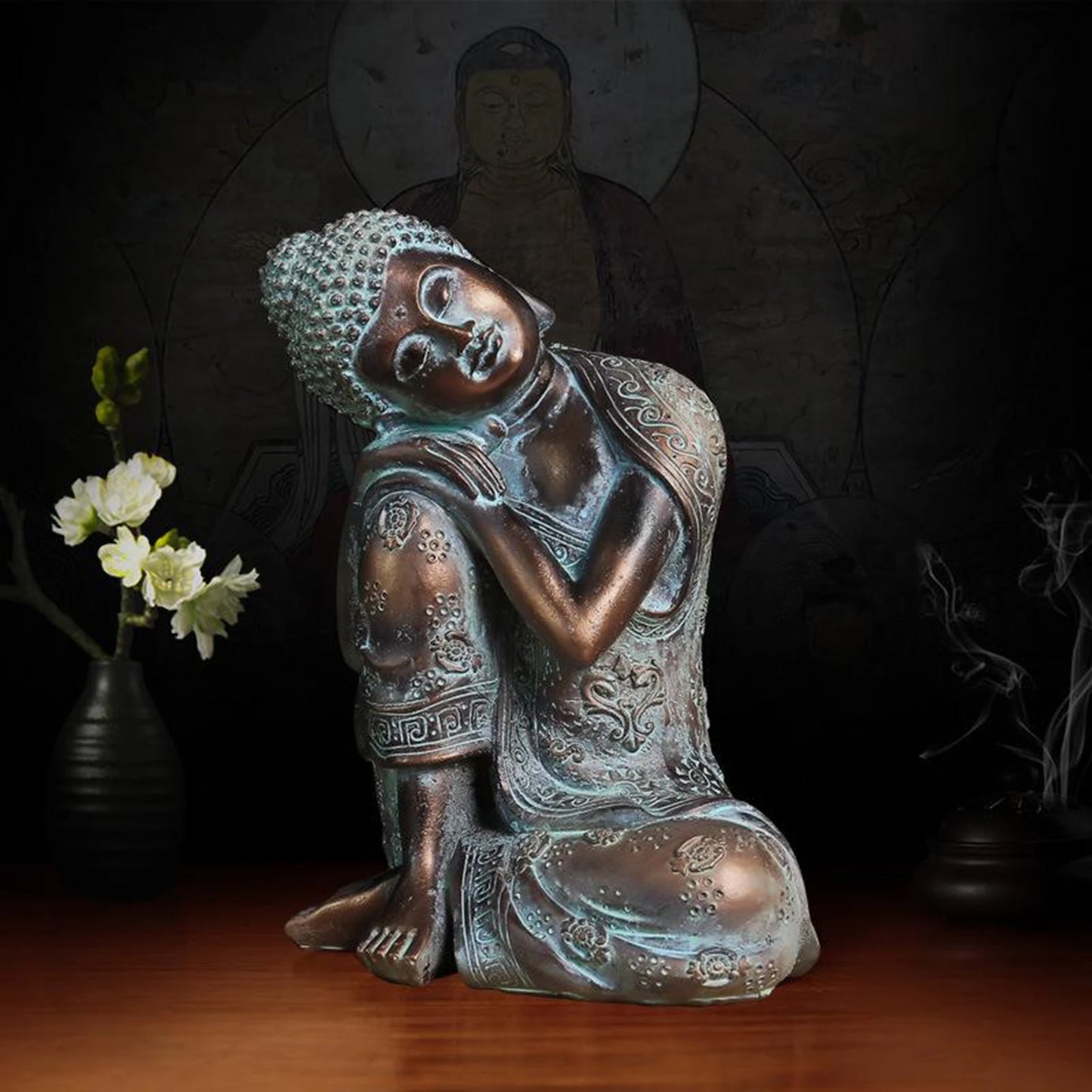 Napping Indian Buddha Statue