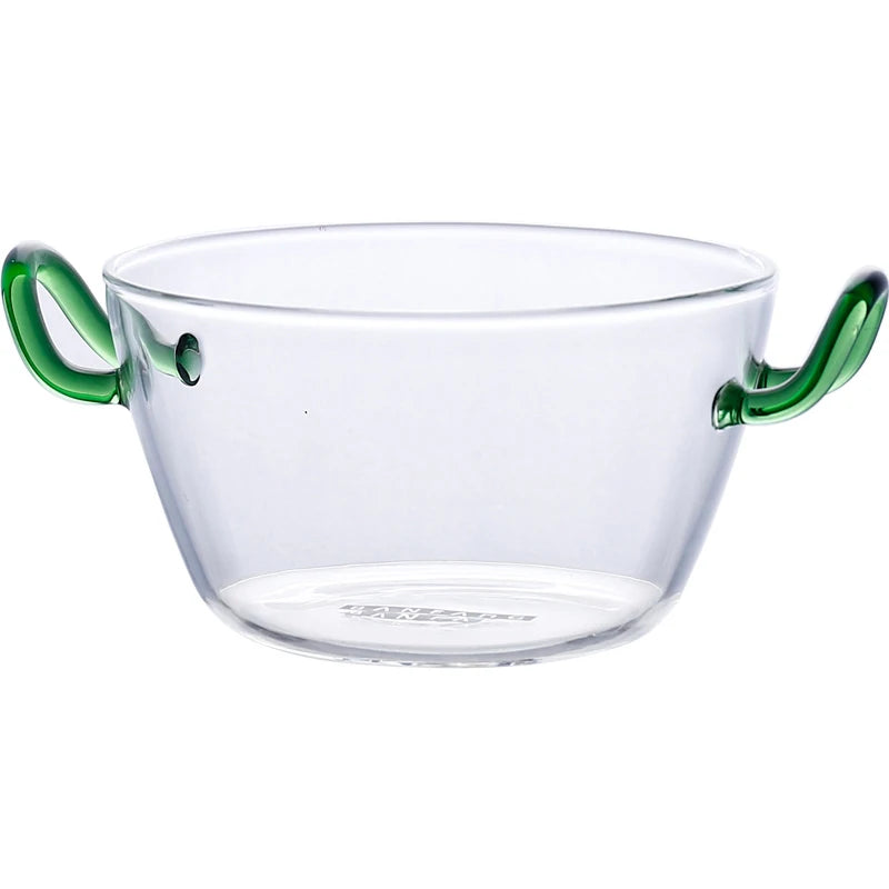 500ml Glass Bowl With Handle Microwave Oven Heat-Resistant