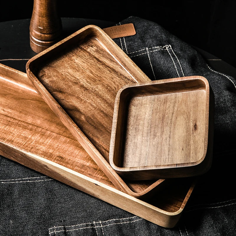 Acacia Wood Serving Trays