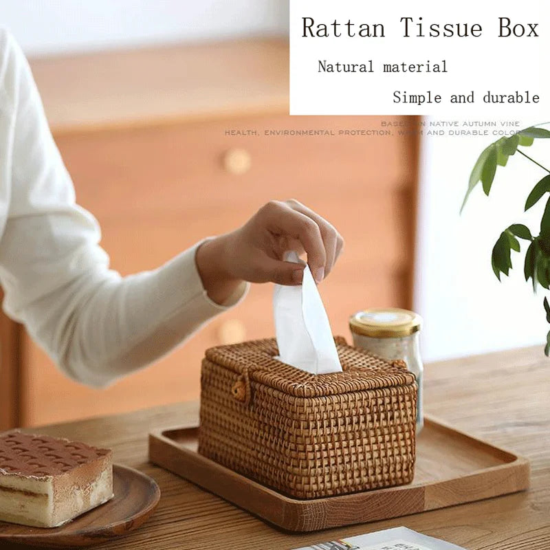 Handmade Rattan Tissue Box