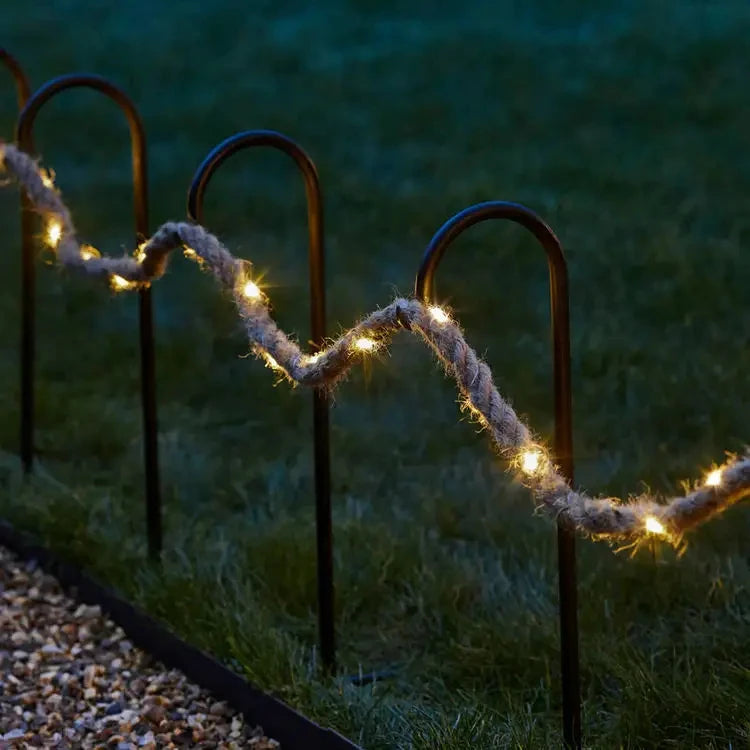 Outdoor Garden Decorative Hemp Rope String Lights