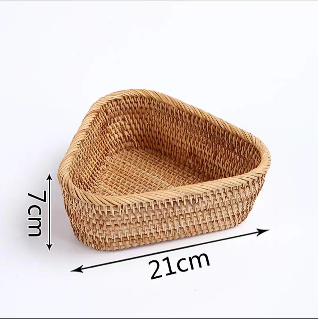 Hand-woven Storage Wicker Trays and Baskets