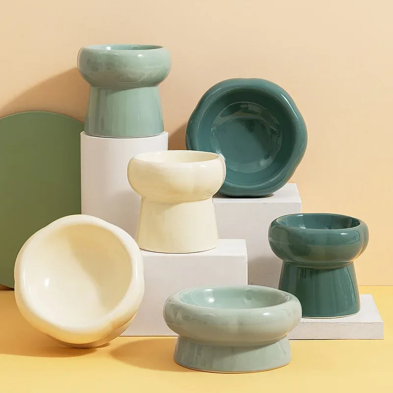 Elevated Pet Food Ceramics Bowls