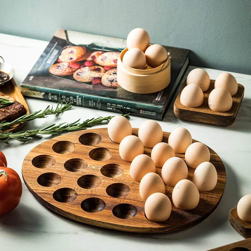 Wooden Egg Storage Box Tray