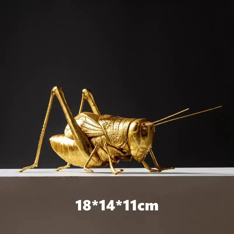 Golden Cricket, Bee and Mantis Ornament Office Desktop Decoration