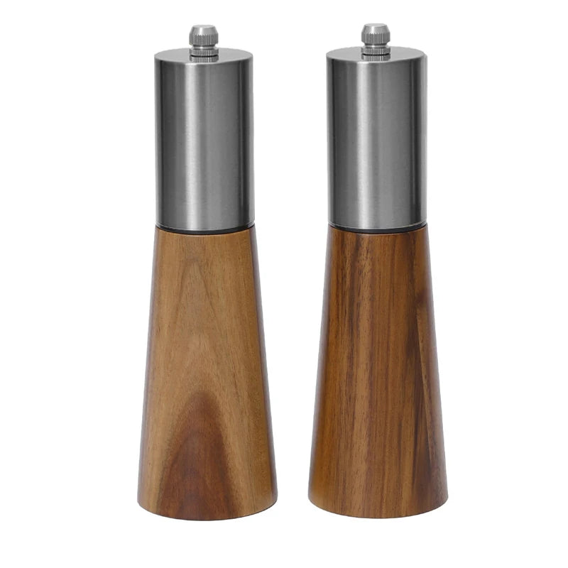 Wood Pepper Mill and Salt Shaker Set, Kitchen Gadgets