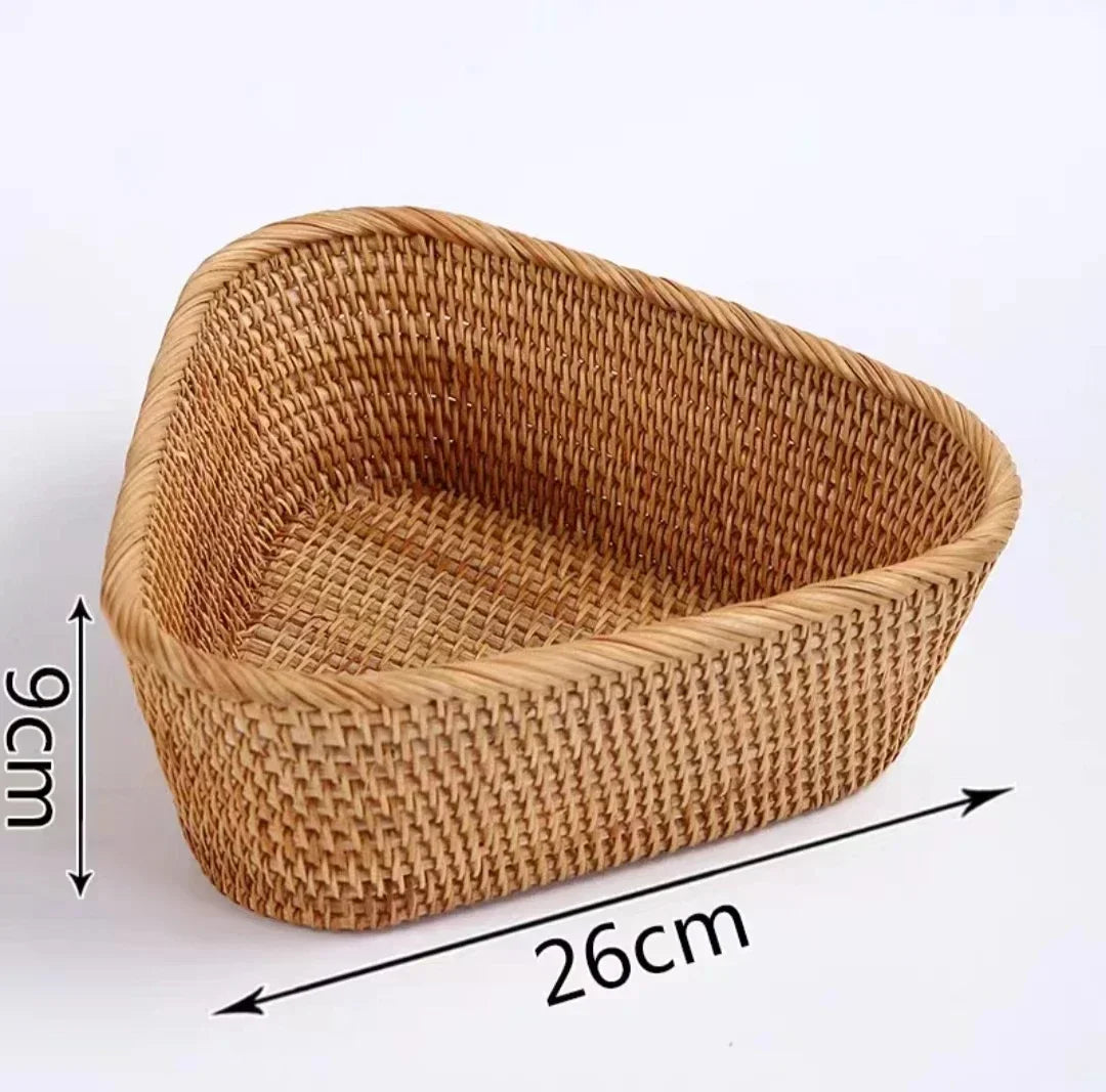 Hand-woven Storage Wicker Trays and Baskets