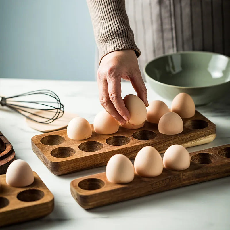 Wooden Egg Storage Box Tray