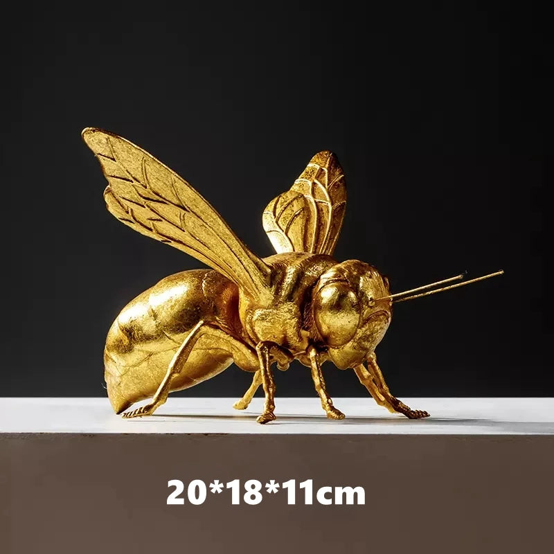 Golden Cricket, Bee and Mantis Ornament Office Desktop Decoration