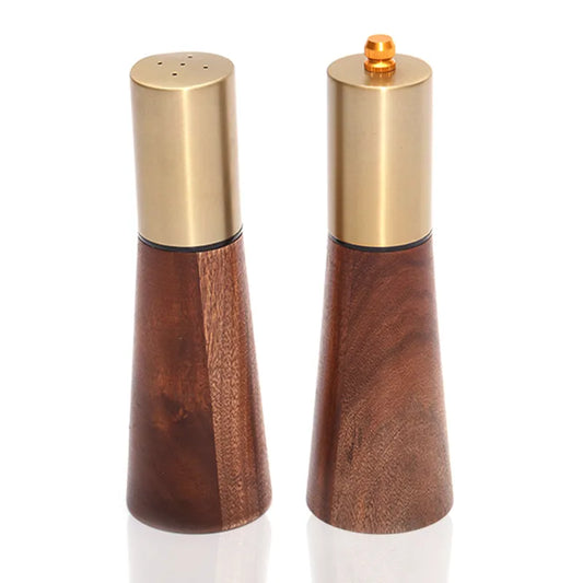 Wood Pepper Mill and Salt Shaker Set, Kitchen Gadgets