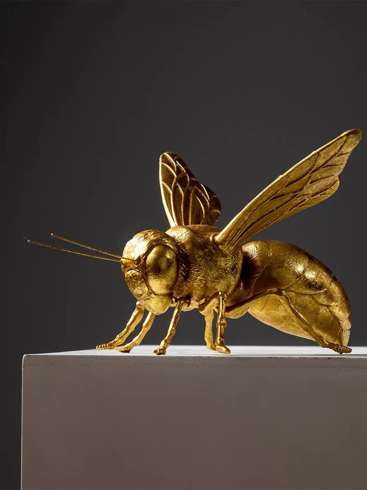 Golden Cricket, Bee and Mantis Ornament Office Desktop Decoration