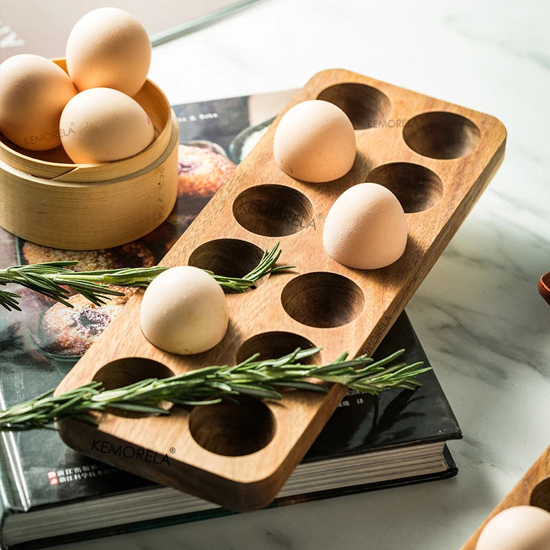 Wooden Egg Storage Box Tray