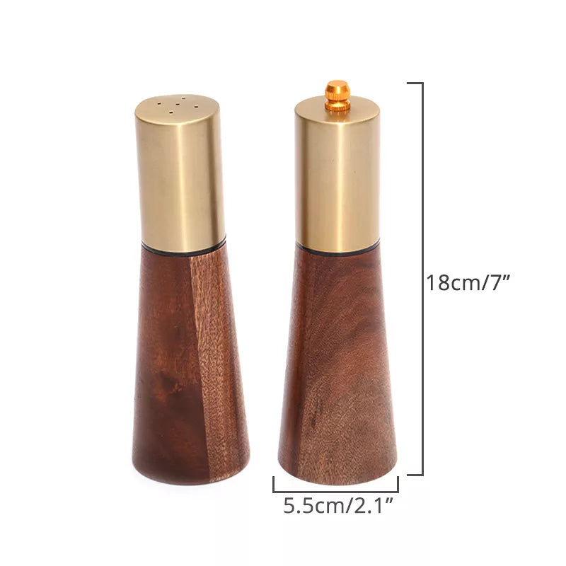 Wood Pepper Mill and Salt Shaker Set, Kitchen Gadgets